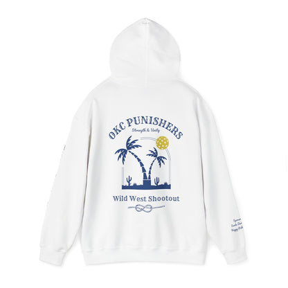 OKC Punishers Wildwest Shootout Hoodie-  White, Creme, Light Grey -Can customize sleeve