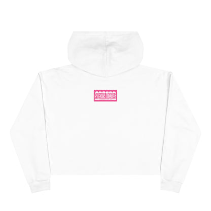 Picklemania PINK Love Distressed - White or Black - Crop Hoodie (logo on back)