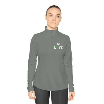 Net Game LOVE  Ladies Quarter-Zip Pullover