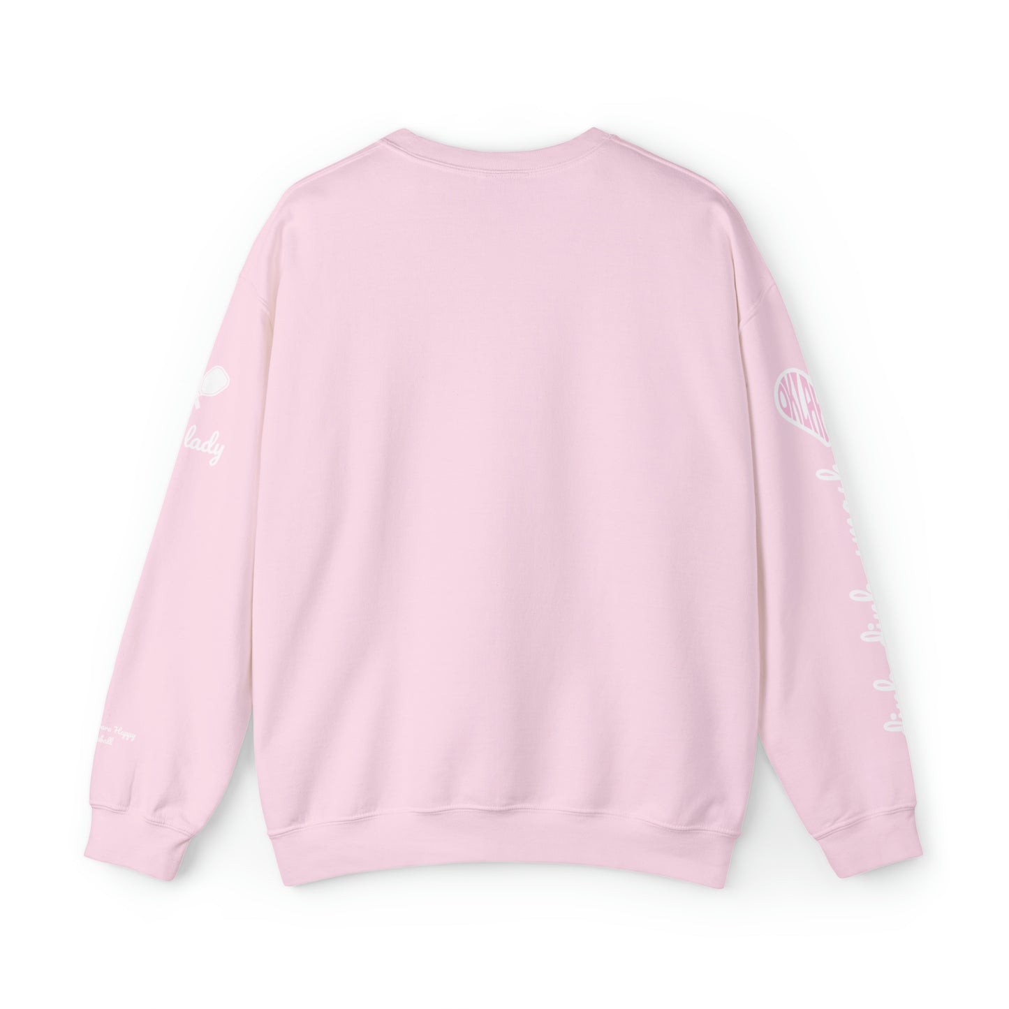 Pink Ladies OKC Pickleball Crew - Hot Pink Unisex Crewneck Sweatshirt (customize name on sleeve)