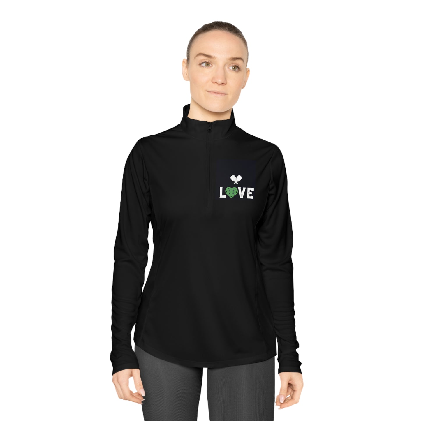 Net Game LOVE  Ladies Quarter-Zip Pullover