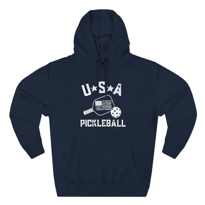 USA Three-Panel Fleece Hoodie | Perfect for Relaxing, Seasonal Gifting, Casual Outings, Unisex Style, Stay Warm