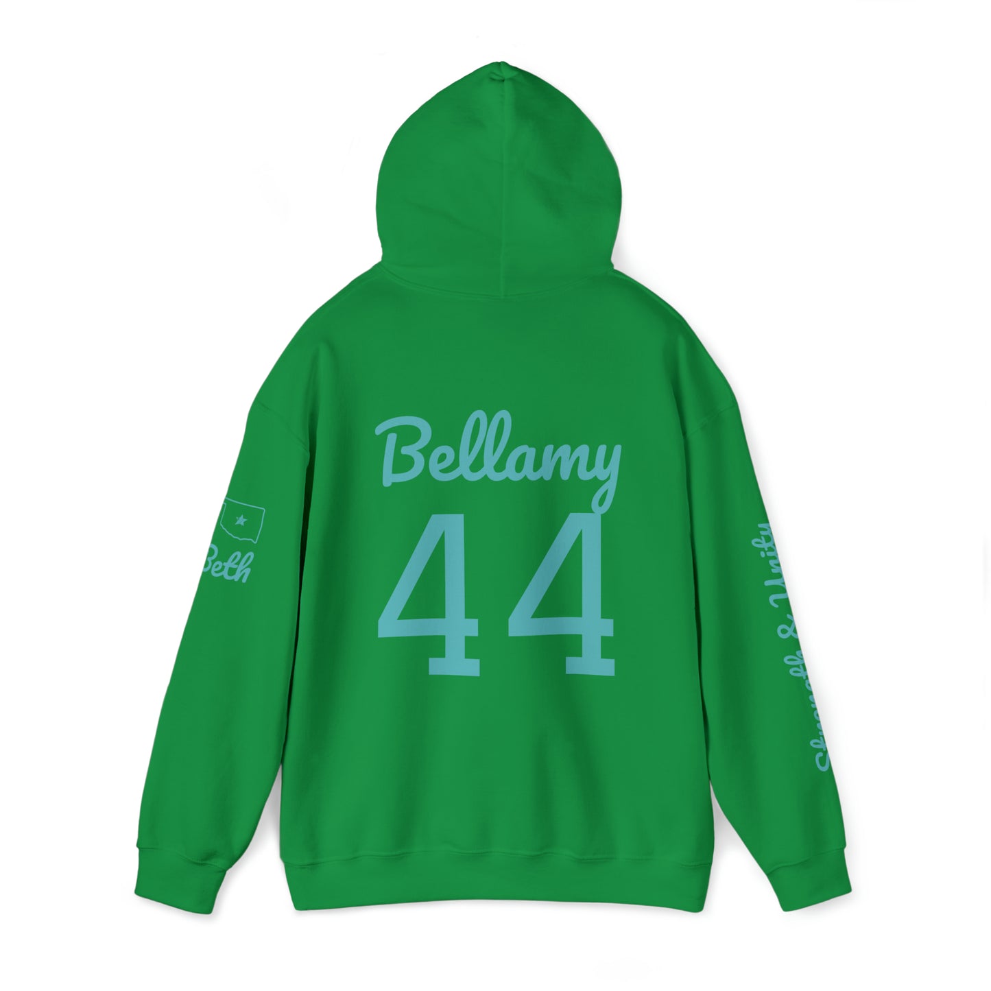 OKC Punishers Hoodie w/ Stars Turquoise Letters - add name sleeve or back