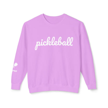 Pickleball Script - Garment Dyed Unisex Lightweight Crew (Can customize sleeve free)