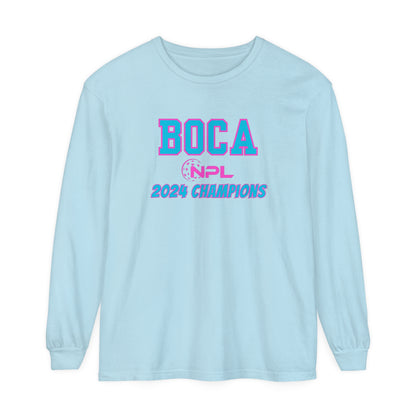 BOCA NPL ‘24 Champions - Unisex Garment-dyed Long Sleeve T- Players names back