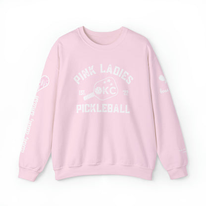 Pink Ladies OKC Pickleball Crew - Hot Pink Unisex Crewneck Sweatshirt (customize name on sleeve)