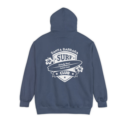 SURF CLUB UNISEX Garment Dyed HOODIE - Santa Barbara Butterfly Beach or customize your own beach