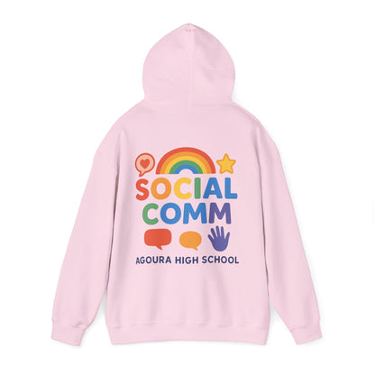 SOCIAL COMM Unisex Hoodies 50/50 blend Gilden 2 sided print