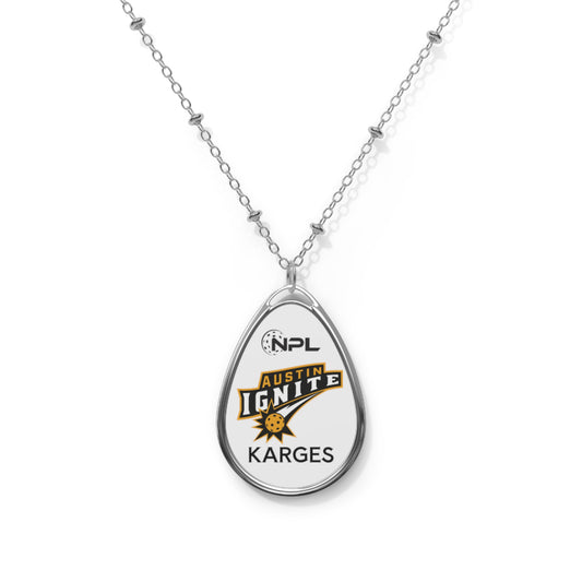 Austin Ignite Silver Necklace Necklace - customize name optional