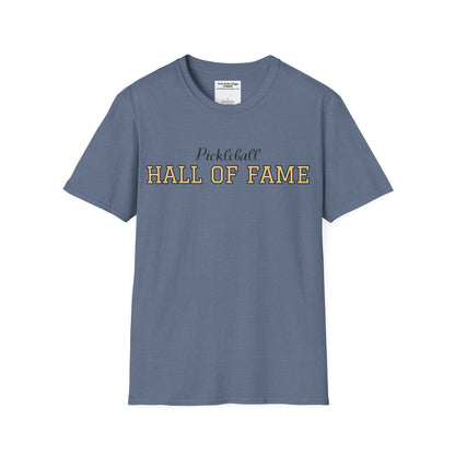 Pickleball Hall of Fame - Unisex Softstyle T-Shirt (customize with Hall of Fame name, or leave blank )