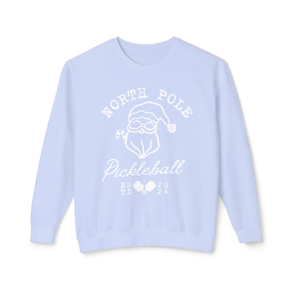 North Pole Pickleball Lightweight Garment Dyed Crew - can personalize sleeves