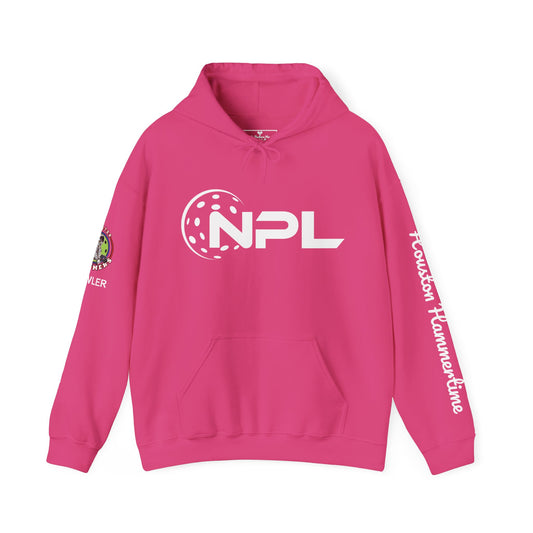 Custom NPL Hoodie name back & sleeve  *Houston Hammers - Multi Sided Design - Unisex Hoodie