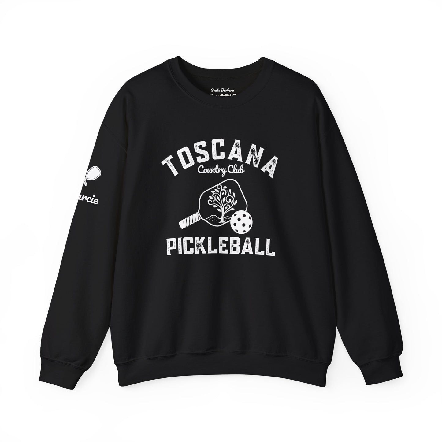 Custom name, back & sleeve (Marcie)-  Toscana Pickleball Unisex Crew