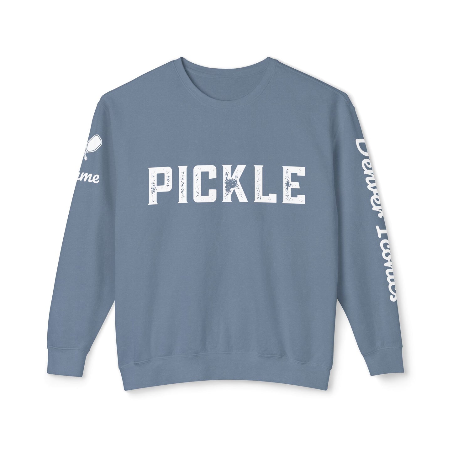 NPL Garment Dyed- Denver Iconics - Unisex 100% Cotton Lightweight Crew - Customize Sleeve w/ Name
