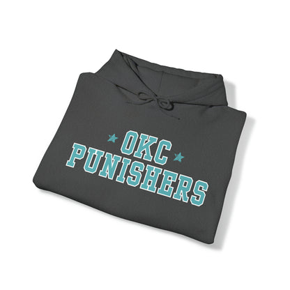 OKC Punishers Hoodie w/ Stars Turquoise Letters - add name sleeve or back