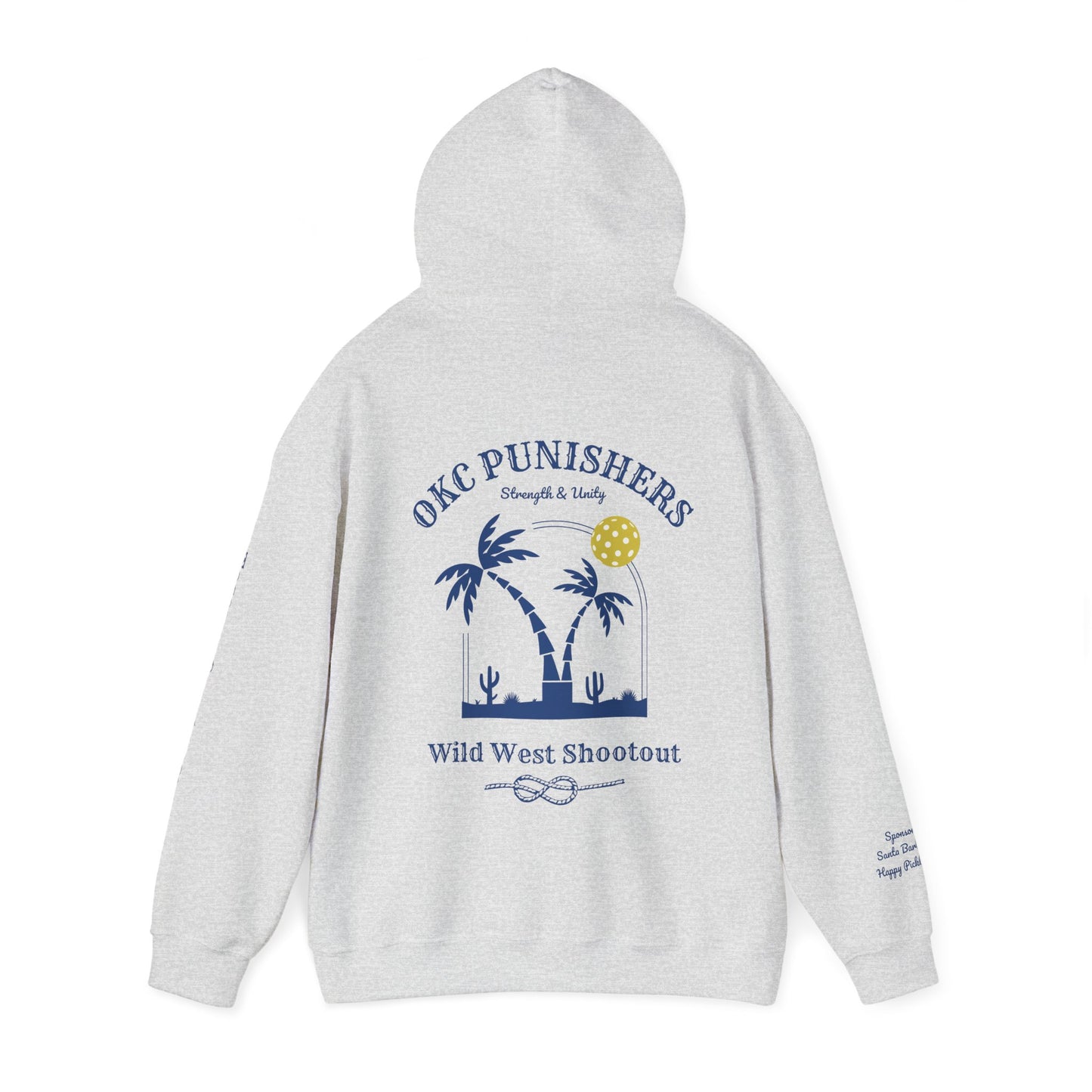 OKC Punishers Wildwest Shootout Hoodie-  White, Creme, Light Grey -Can customize sleeve