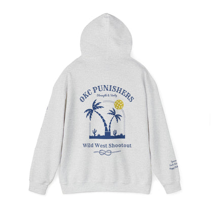 OKC Punishers Wildwest Shootout Hoodie-  White, Creme, Light Grey -Can customize sleeve