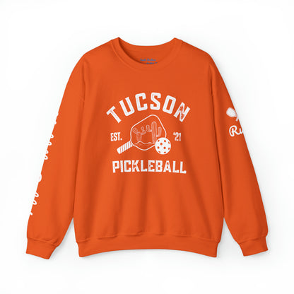 Hold the Pickle,Tucson Pickleball  - Crew. Customize sleeves where name is, add in notes