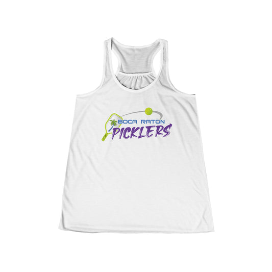 Boca Raton Picklers NPL Team - (name back or VAMOS) Women's Flowy Racerback Tank