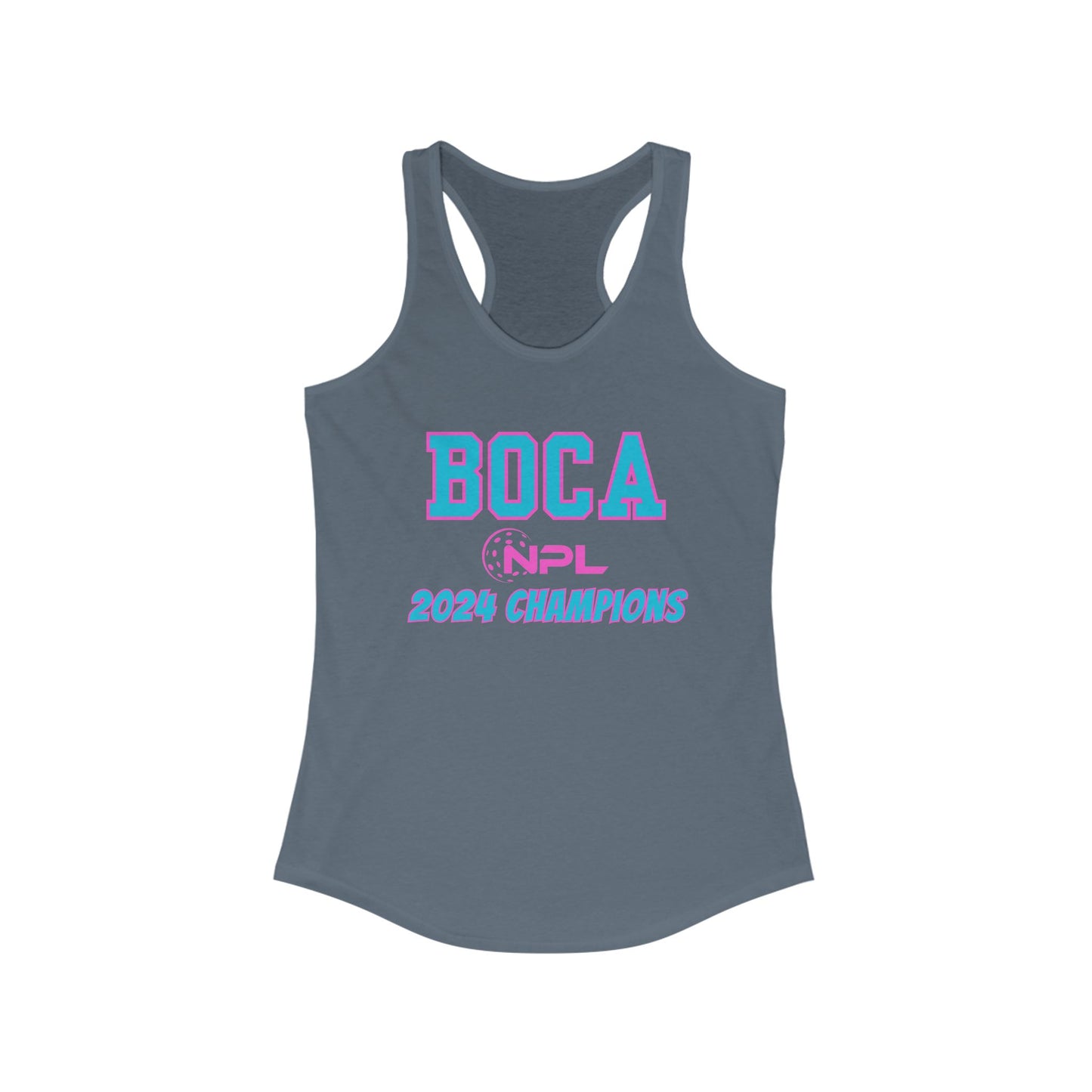 BOCA NPL ‘24 Champions - Women's Ideal Racerback Tank, Player’s names on back