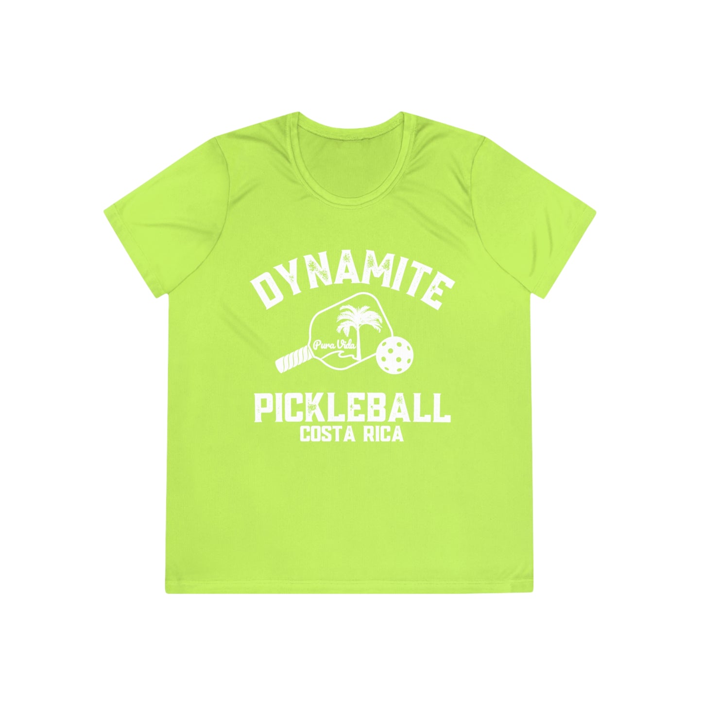 Pura Vida Ladies SPF 40 - moisture wicking Dynamite Pickleball Ladies Competitor Tee – Fun Tropical Sports Shirt