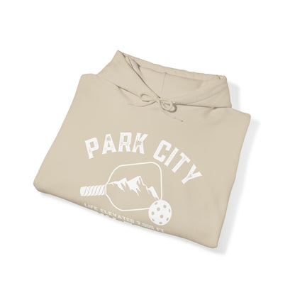 Park City Utah Pickleball Unisex Hoodie (colors) - can customize sleeves and back as shown