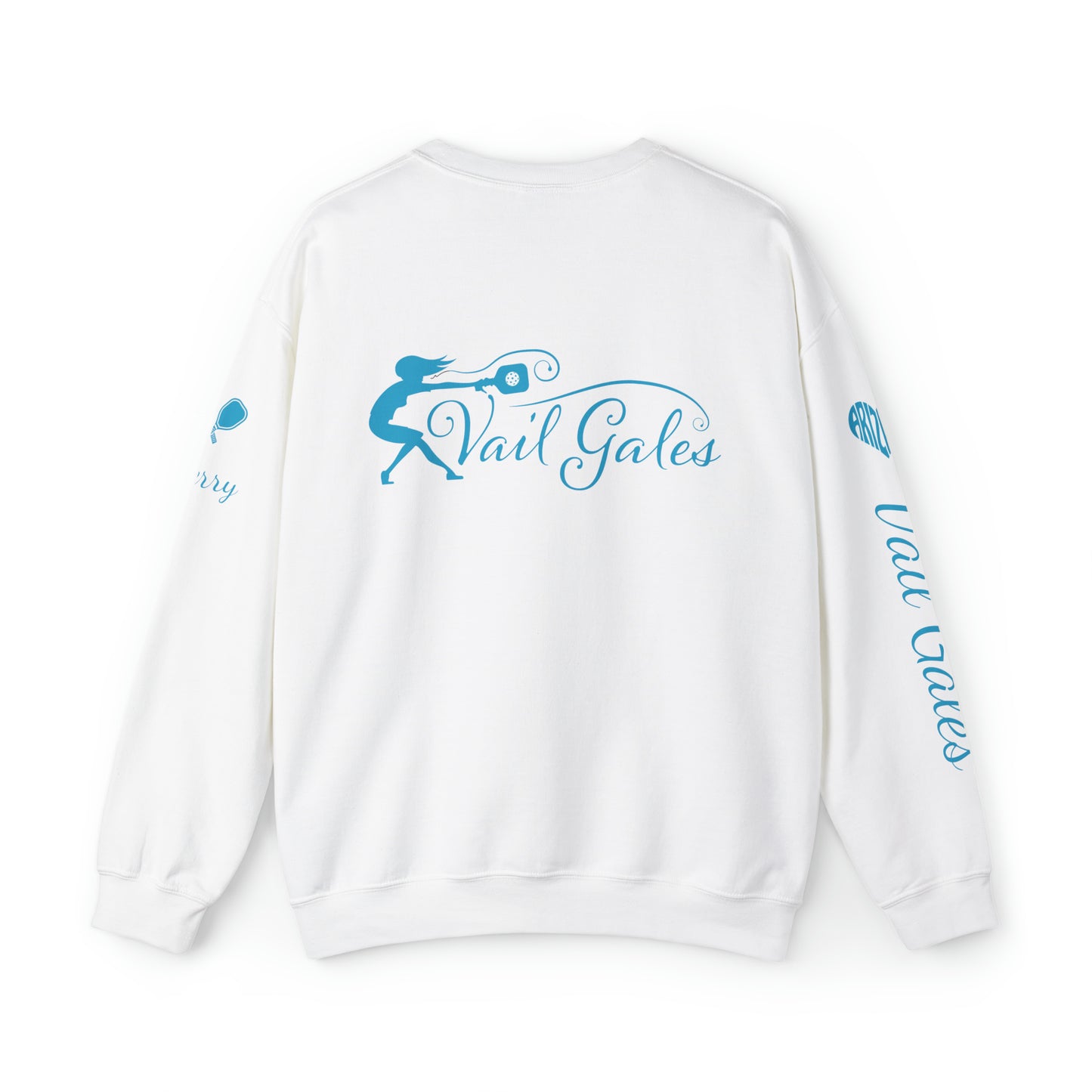 Copy of Vail Gales Pickleball Script Crew Sweatshirt - Customized