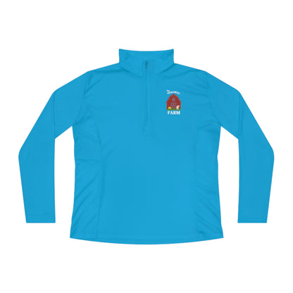 The Pickleball Farm  - Moisture Wicking Ladies Quarter-Zip Pullover