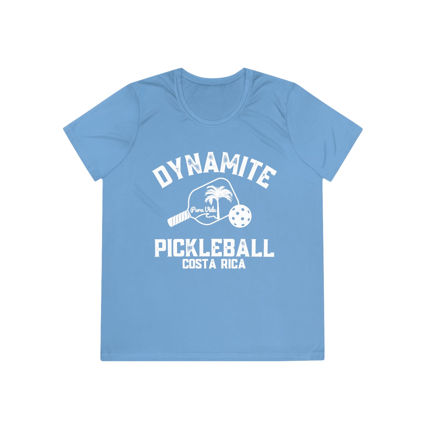 Pura Vida Ladies SPF 40 - moisture wicking Dynamite Pickleball Ladies Competitor Tee – Fun Tropical Sports Shirt