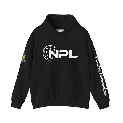 Custom NPL Hoodie name back & sleeve  *Houston Hammers - Multi Sided Design - Unisex Hoodie