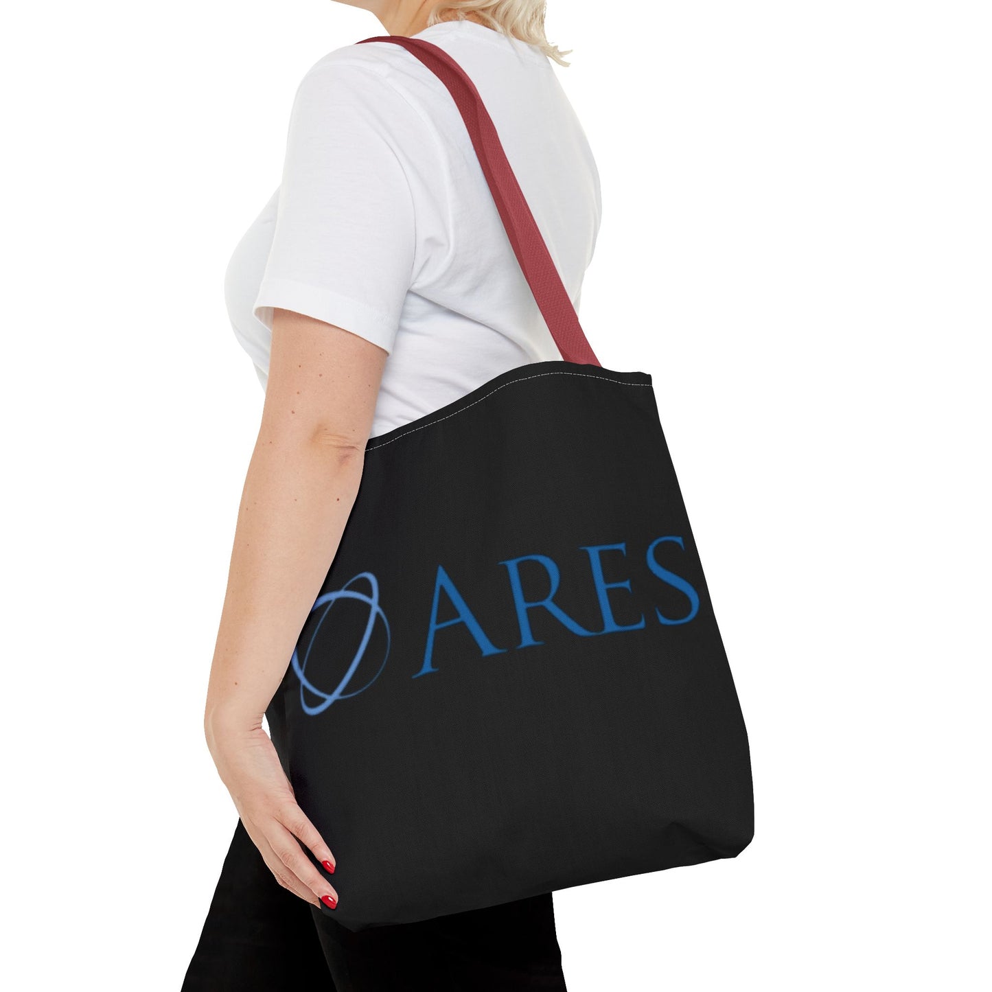 Ares Logo Tote Bag - Stylish Black Carryall for Everyday Use