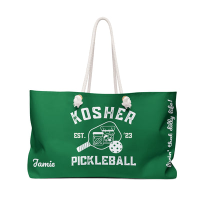 Kosher Pickleball - Weekender Bag GREEN - customize