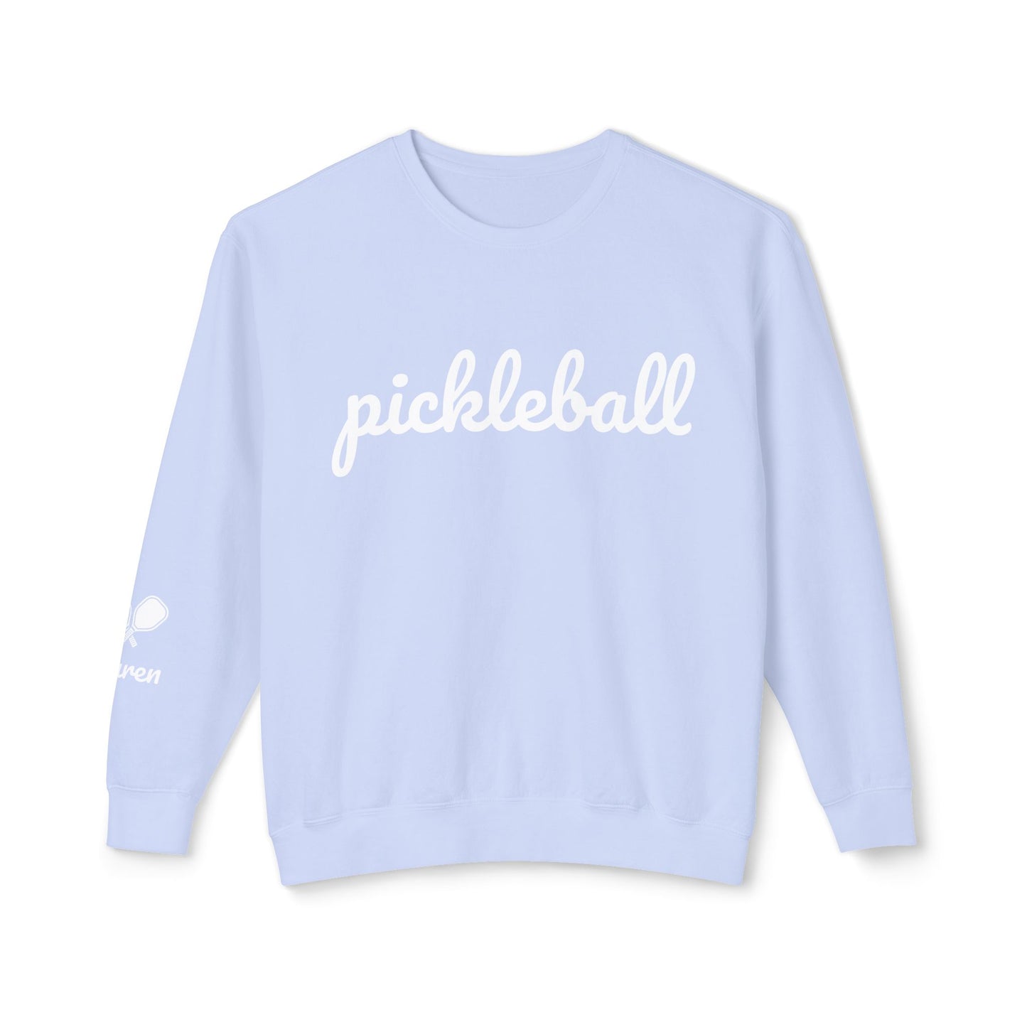 Pickleball Script - Garment Dyed Unisex Lightweight Crew (Can customize sleeve free)