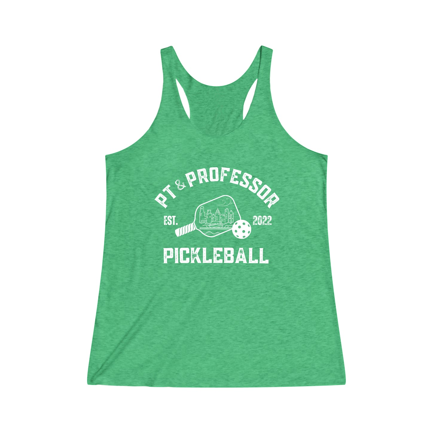 PT & Professor- Women's Tri-Blend Racerback Tank