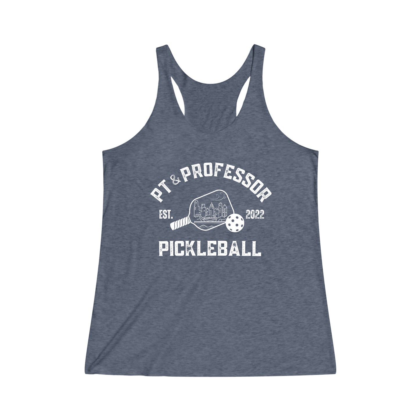 PT & Professor- Women's Tri-Blend Racerback Tank