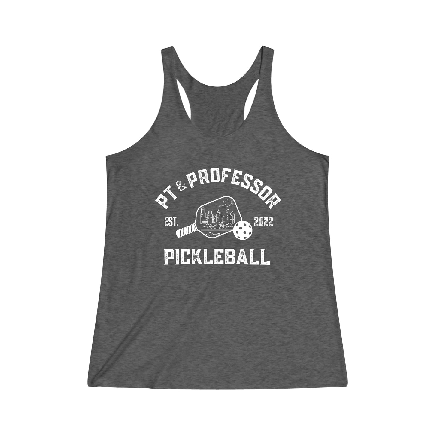 PT & Professor- Women's Tri-Blend Racerback Tank