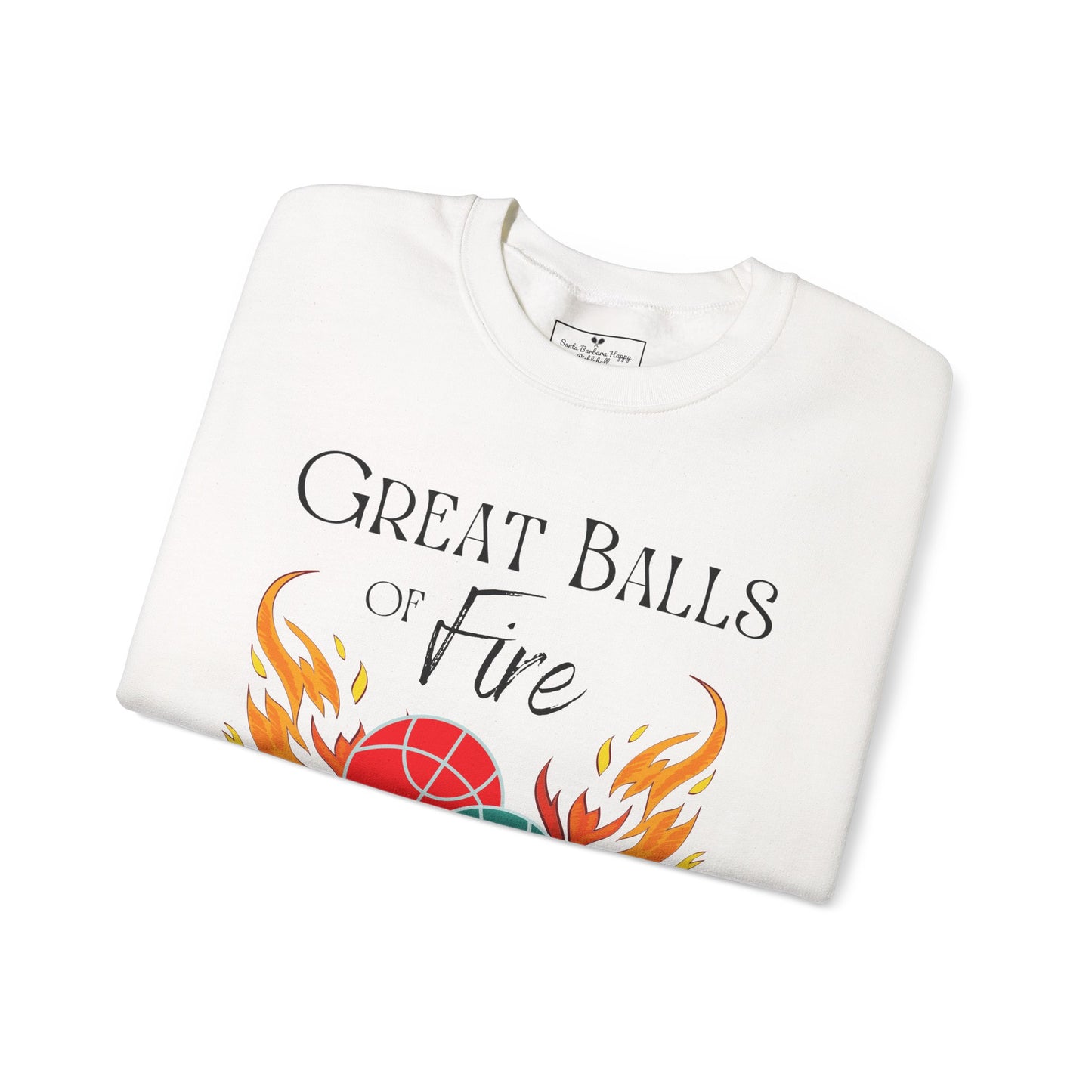Great Balls of Fire Unisex Crew - Andalusia on Sleeve