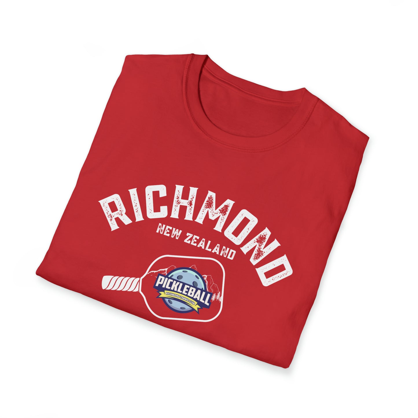 Richmond New Zealand Pickleball - Unisex Softstyle T-Shirt, 100% cotton