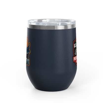 The Del Rays/US Legends Pickleball 2- sided logo Wine Tumbler, 12oz