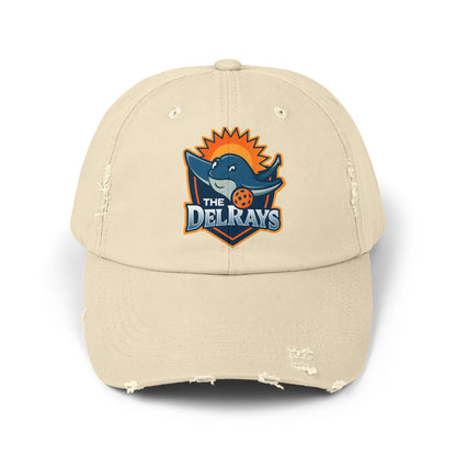 The Del Rays Unisex Distressed Hat - Printed - NOT embroidered