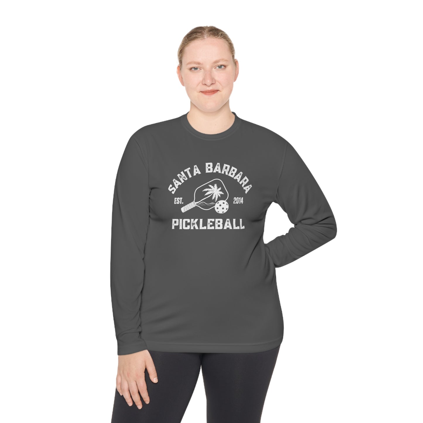 Santa Barbara Pickleball - Dark colors- Unisex Lightweight Long Sleeve Tee Moisture Wicking