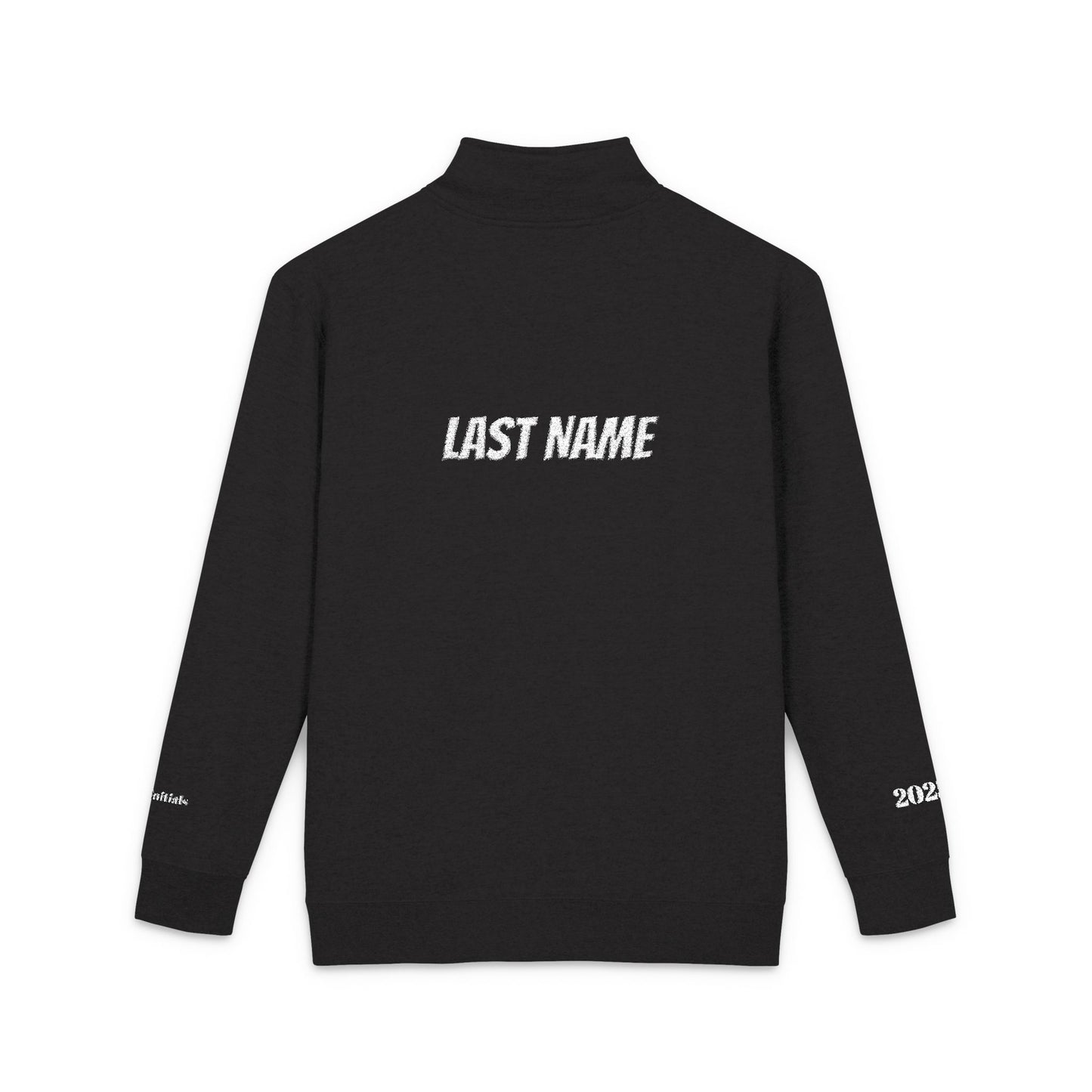 NPL National Pickleball League  or your logo -- embroidered 4 sides  1/4 zip sweatshirt, Unisex Fleece- personalize cuffs