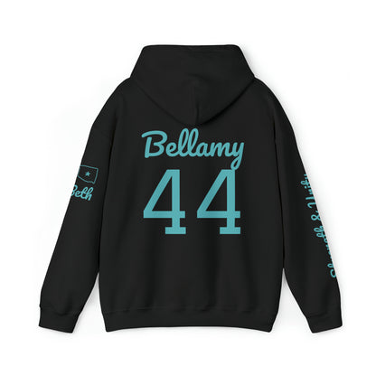 OKC Punishers Hoodie w/ Stars Turquoise Letters - add name sleeve or back