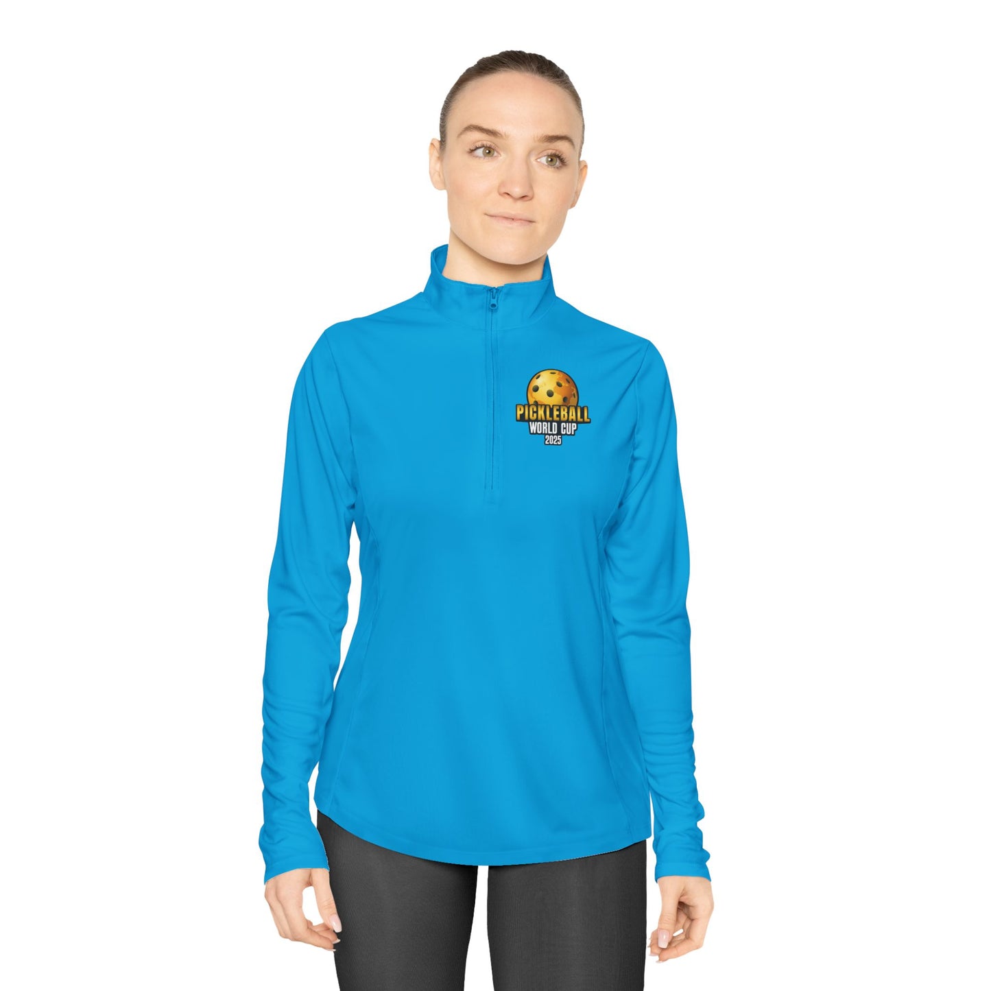 Team USA Ladies Quarter-Zip SPF 40 Moisture Wicking - 2 sided logo