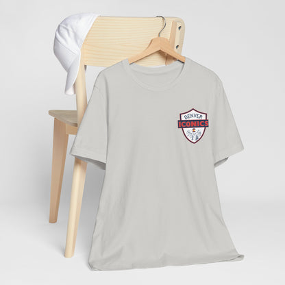 Denver Iconics Unisex Jersey Short Sleeve Tee - 100% cotton Bella Canvas - add name to back