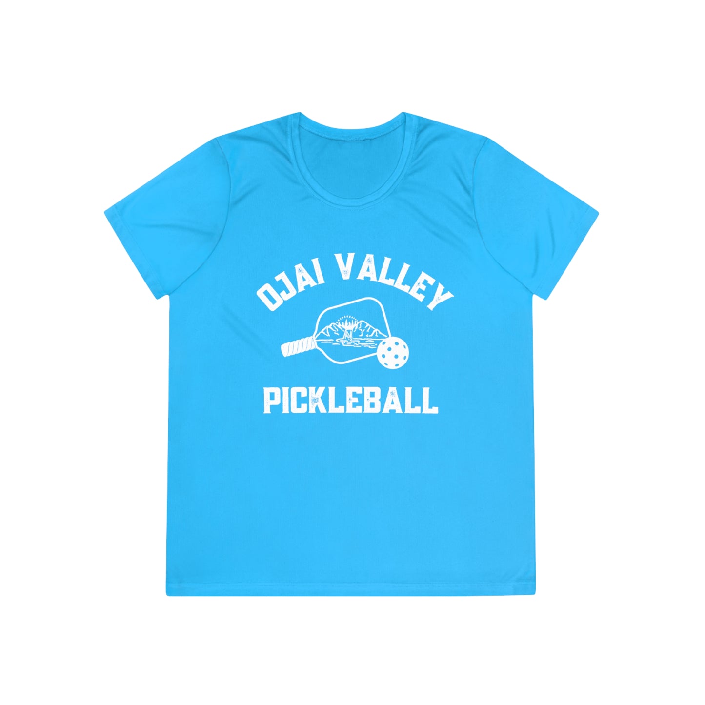 Ojai Valley Pickleball - SPF 40, Moisture Wicking, Ladies Competitor Tee