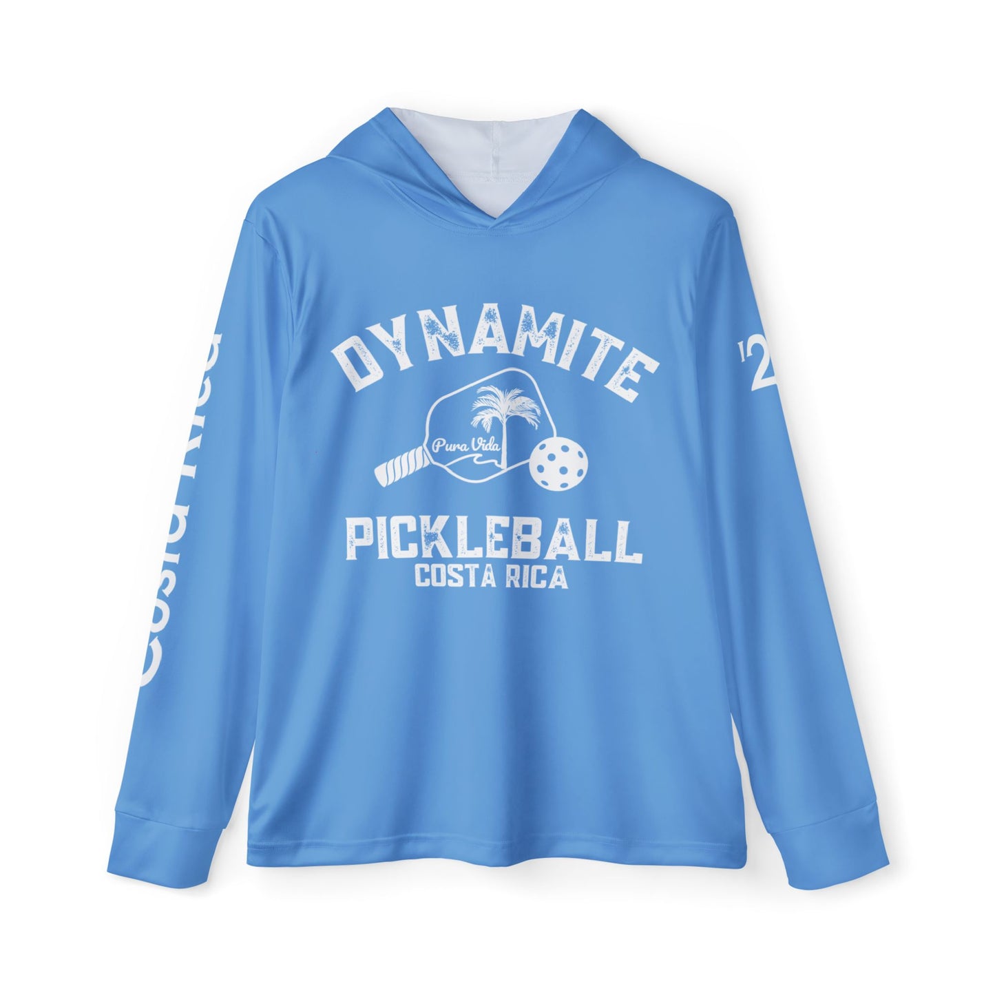 Pura Vida Dynamite Pickleball Moisture Wicking SPF 50 Unisex Sports Hoodie - customize sleeves and back