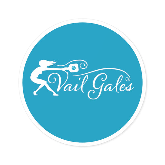 Vail Gales Round Stickers, Indoor\Outdoor - can customize your name