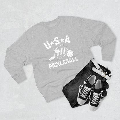 USA Pickleball - Unisex Plush Crew Sweatshirt