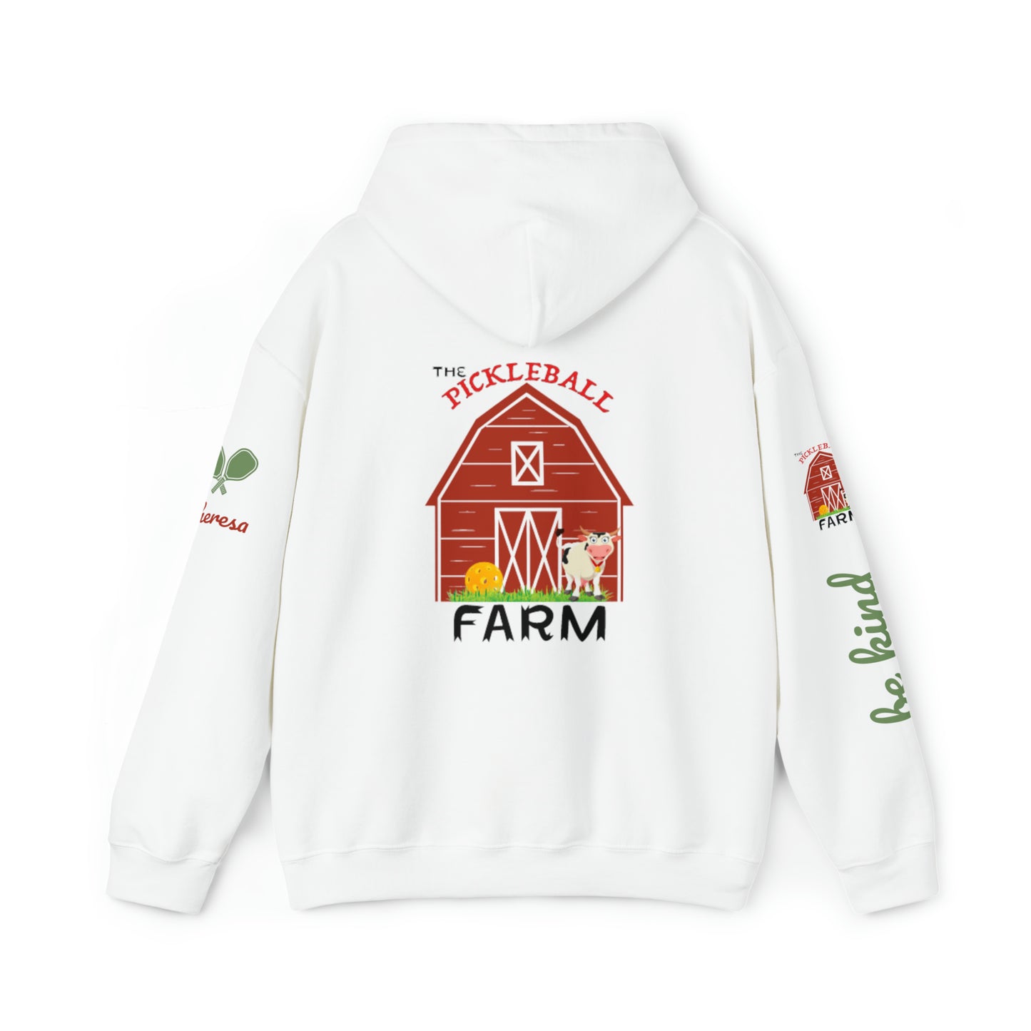 The Pickleball Farm Hoodie - PICKLE front-customize sleeves